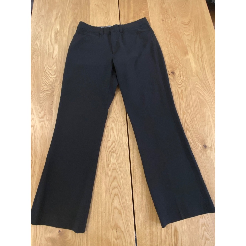 Gap Wide Leg Women's Business Pants 6 Regular Black Stretch Pin Stripe Office